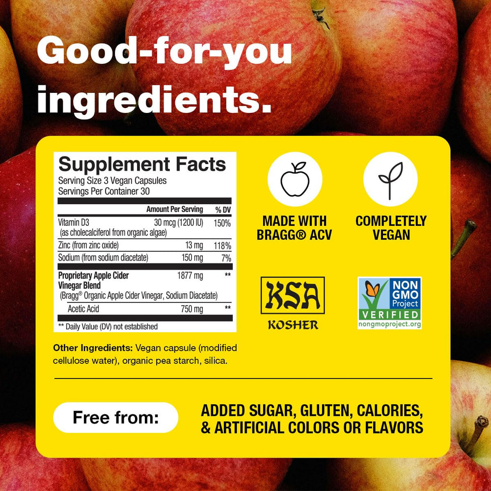 Bragg etiqueta con lista de ingredientes, claridad y confianza