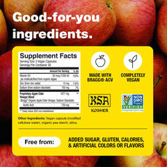 Bragg etiqueta con lista de ingredientes, claridad y confianza