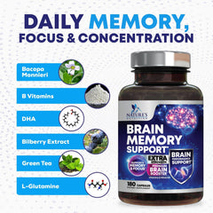 Brain boost capsules for energy, alertness, and concentration