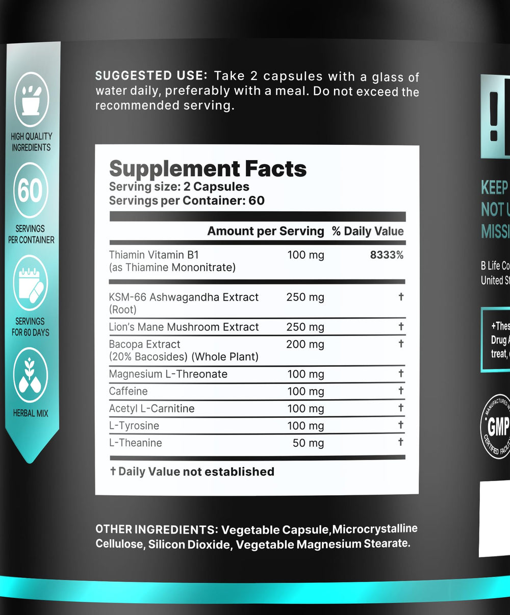 Brain-boosting mushroom complex for cognitive support