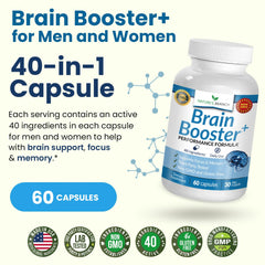 Close-up of Brain Booster capsules