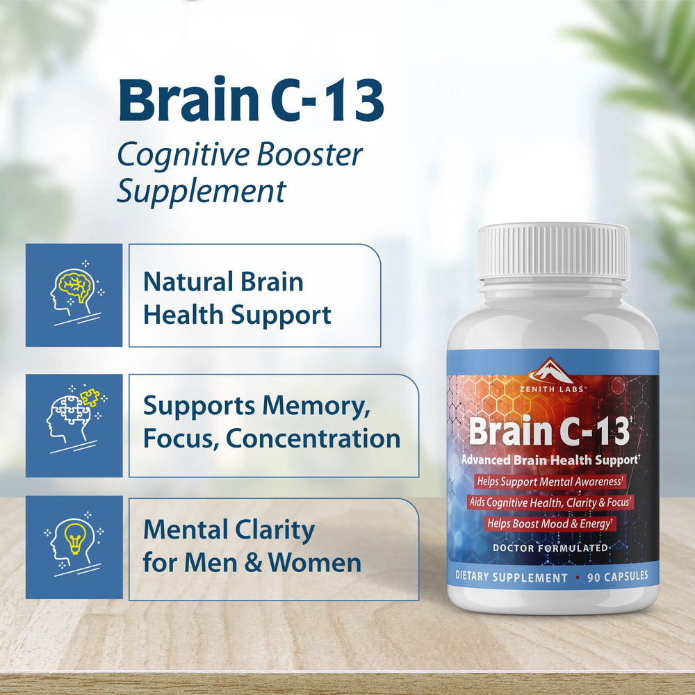 Zenith Labs Brain C-13 supplement bottle with label detail