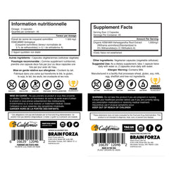 Brain Forza KSM-66 Ashwagandha capsules dispense shot illustrating routine use.