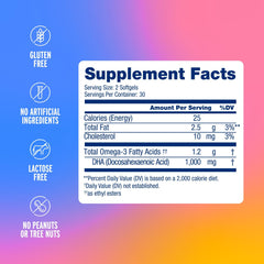 Brain health omega-3 DHA 1000 mg supplement
