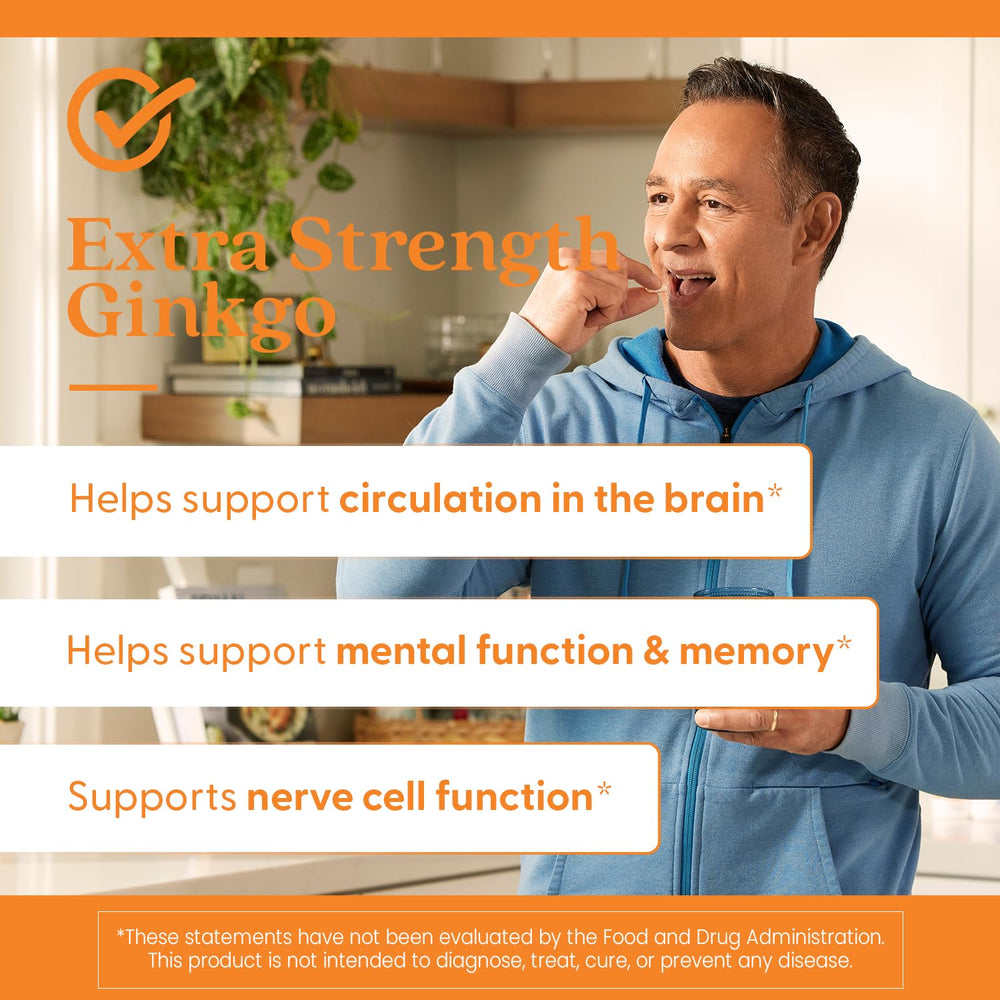 Brain health illustration representing memory support from Ginkgo