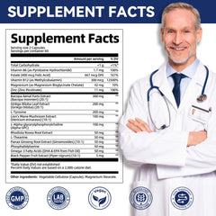 Close-up of Bacopa Monnieri and Ginkgo Biloba ingredients