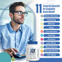 Close-up of Bacopa Monnieri and Lion's Mane as brain health ingredients