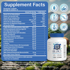Assorted brain health vitamins and minerals for daily wellness