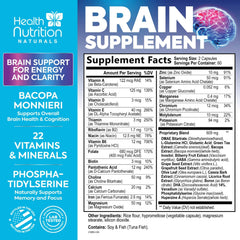 Extra-strength nootropic capsules on a white background