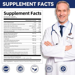 Brain health concept with neurons and cognitive energy visuals