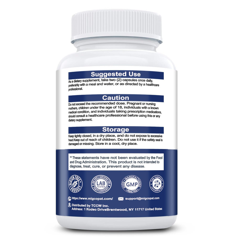 Non-GMO and gluten-free label on brain supplement bottle
