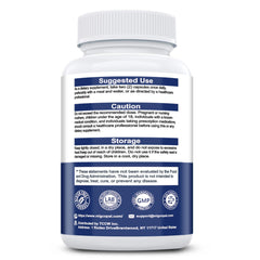 Non-GMO and gluten-free label on brain supplement bottle