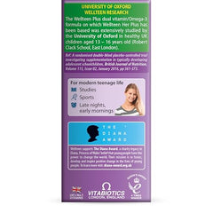 DHA supporting brain function and vision in Wellteen Her Plus