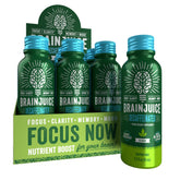 BrainJuice decaf brain-support shot classic bottle helps quick focus on busy days.