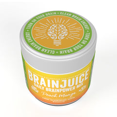 Serving suggestion: mixing BrainJuice powder into a drink