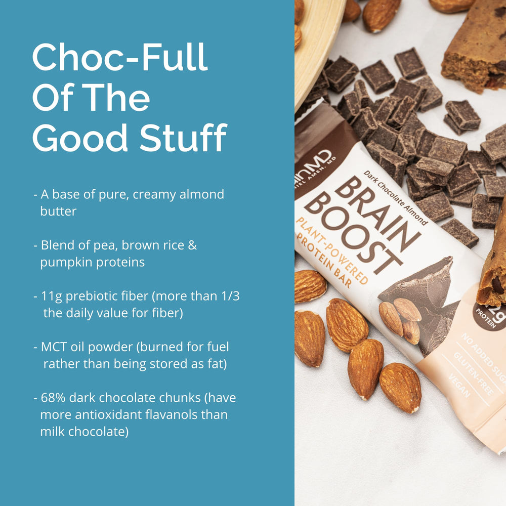 BrainMD Brain Boost bar after-workout snack supports quick energy recovery