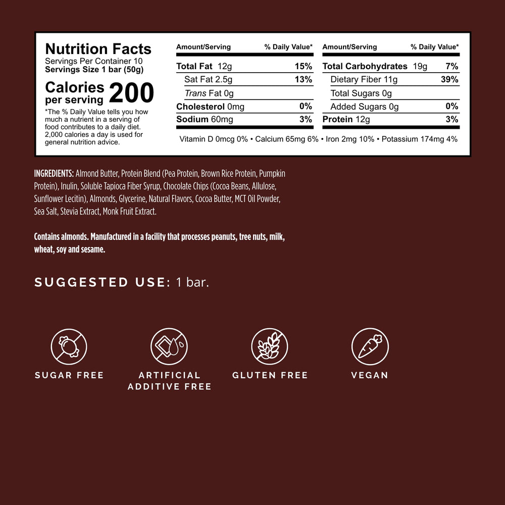 BrainMD Brain Boost closeup shows chocolate chunks and chewy texture