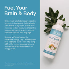 Close-up of BrainMD Brain MCT Energy bottle