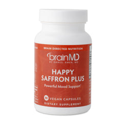 BrainMD Happy Saffron Plus bottle – front view