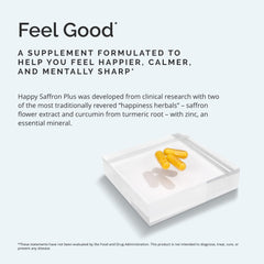 Saffron flower extract, curcumin and zinc ingredients illustration