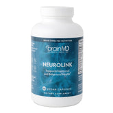 Front view of BrainMD NeuroLink 180-capsule bottle