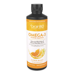 BrainMD Omega-3 Power Squeeze Citrus Blast bottle 16.8 oz