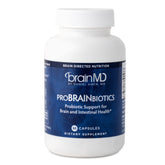 BrainMD ProBRAINbiotics bottle label showing 3 Billion CFU, 60 capsules