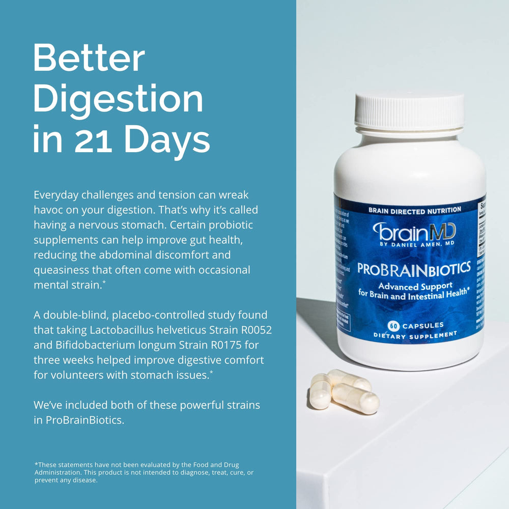 60-serving gluten-free ProBRAINbiotics packaging
