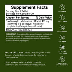 BrainMD SAMe Mood & Movement bottle label close-up