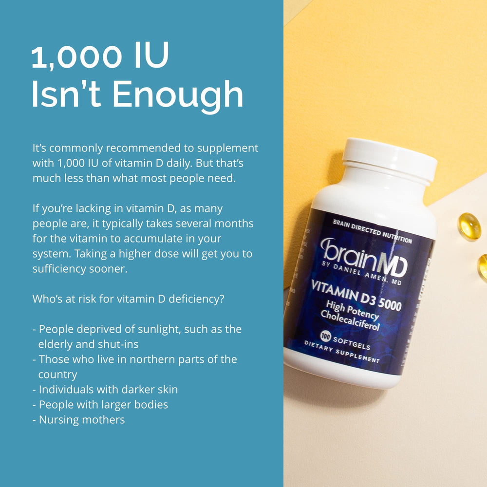 Brain health and immune support infographic for Vitamin D3