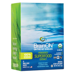 BrainOn On-The-Go-Singles bottle label and packaging