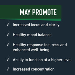 Ingredients and nutrition panel for BrainOn On-The-Go-Singles