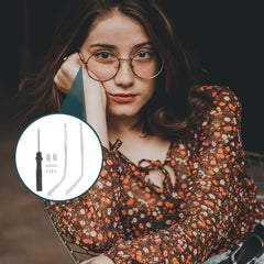 Stylish transparent eyeglass temple accessory