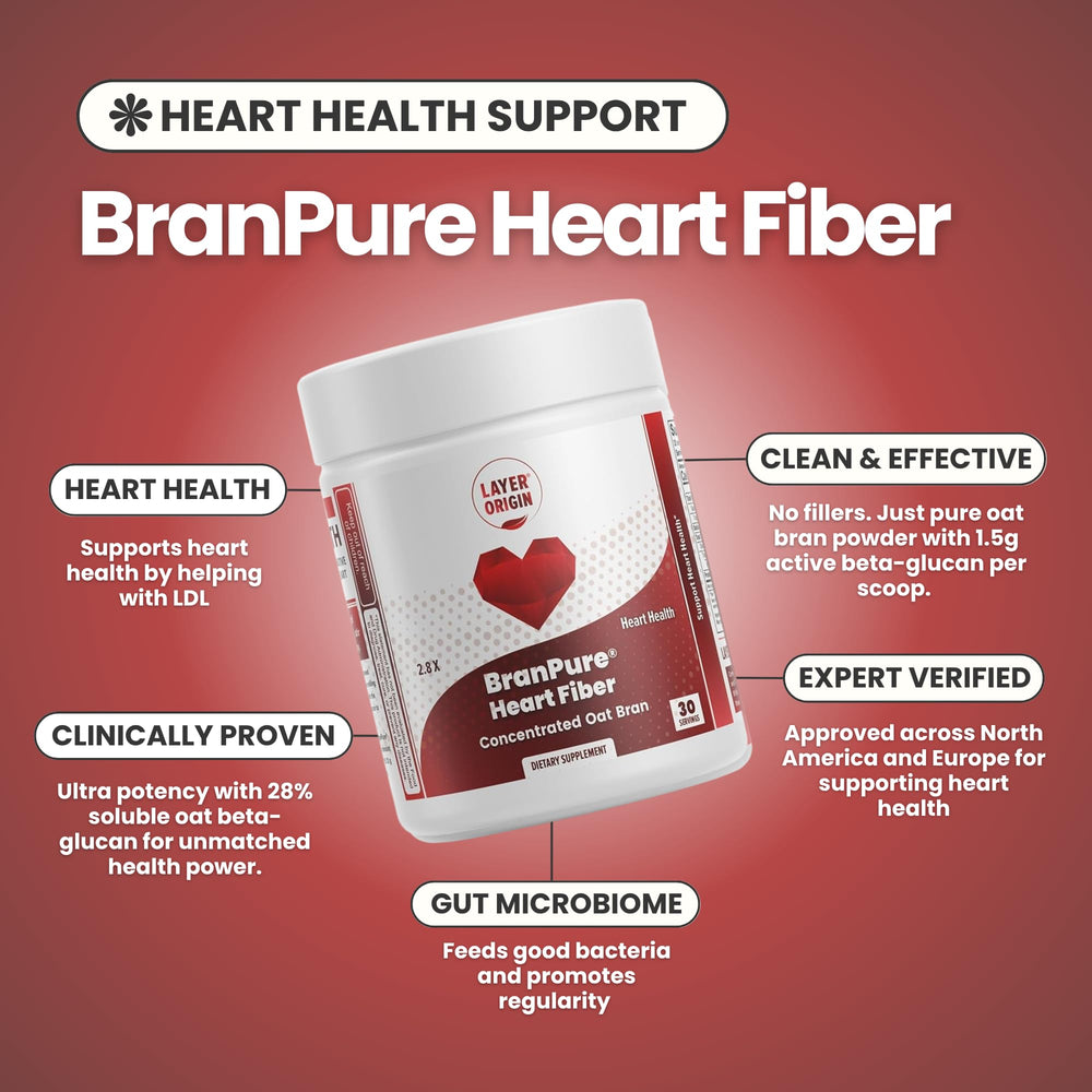 Serving scoop of BranPure Heart Fiber powder