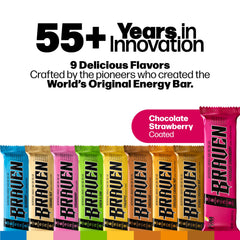 Front packaging of Braven Bar Chocolate Strawberry