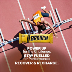 BRAVEN Braven Bar used during a run for quick energy.