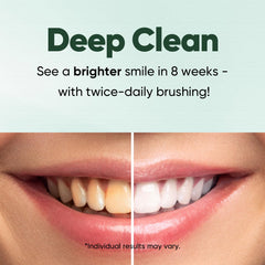 Breath-freshening Misty Mint toothpaste