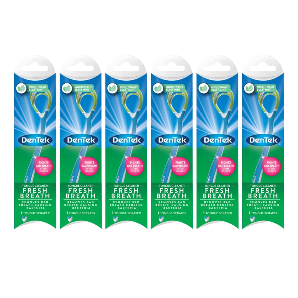 Pack of six Comfort Clean tongue cleaners with soft edge
