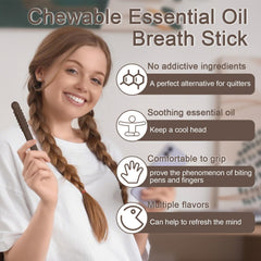 Eco-friendly food-grade silicone chewable breather with refill core