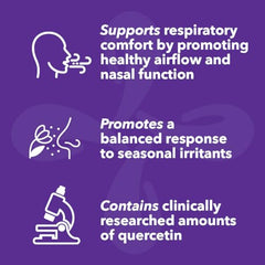 Key ingredients: Quercetin, Bromelain, Citrus Bioflavonoids, Nettle, Vitamin C