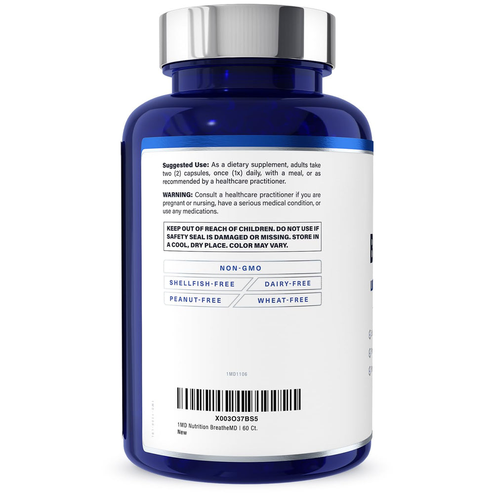 60-count BreatheMD bottle and packaging