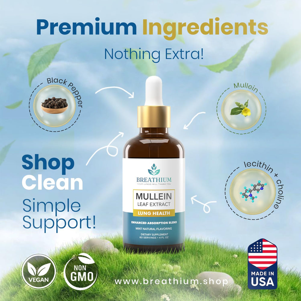 Ingredients: mullein leaf extract and peppermint extract