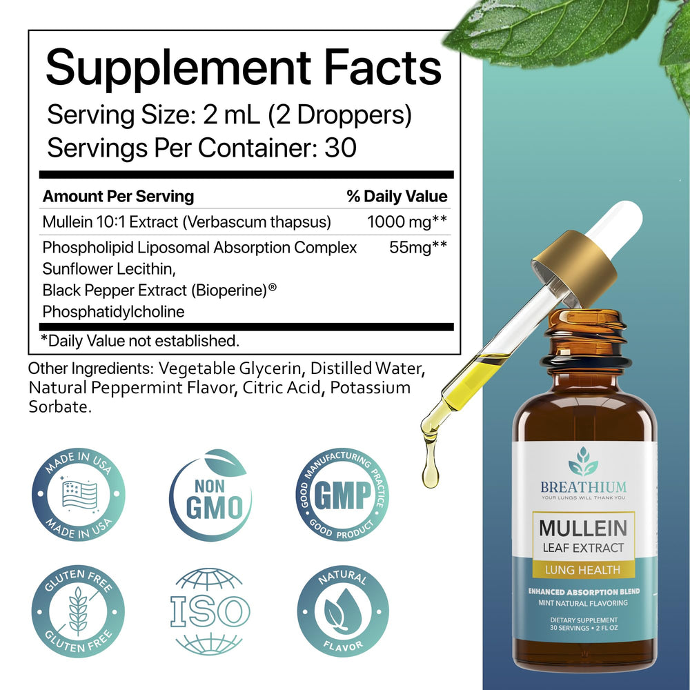 Made in USA stamp on Breathium Mullein Drops