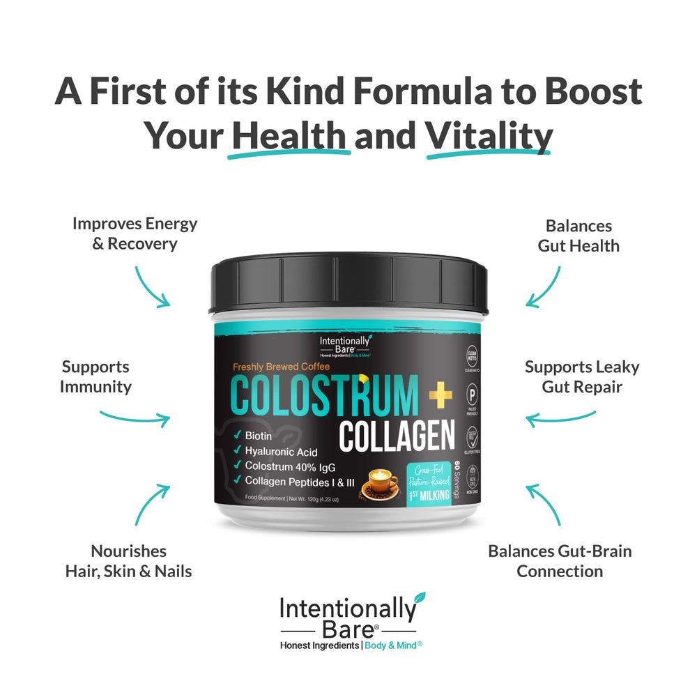 Brewed coffee flavored collagen powder serving