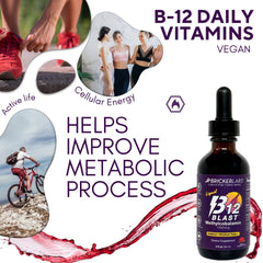 Close-up of methylcobalamin B12 liquid label