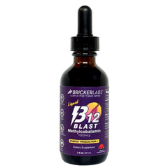 Bricker Labs B12 Blast raspberry-flavored liquid bottle front