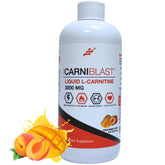 Bricker Labs Carniblast bottle with peach mango for daily energy support.