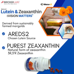 Macular health graphic highlighting lutein and zeaxanthin for vision