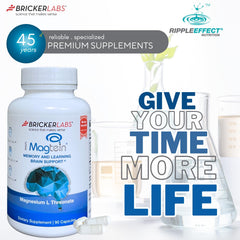 Study desk with notebook, pen, and Magtein bottle