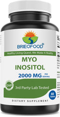 Brieofood bottle front view showing label and tablet count for clear product info